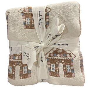 Nicole Miller Home Twin Chenille Gingerbread House Blanket NWT